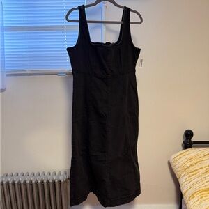 Old Navy Black Denim Jumper Dress